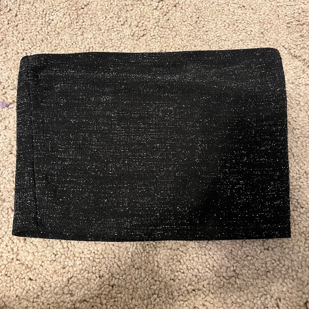 Black shimmer tube top worn once